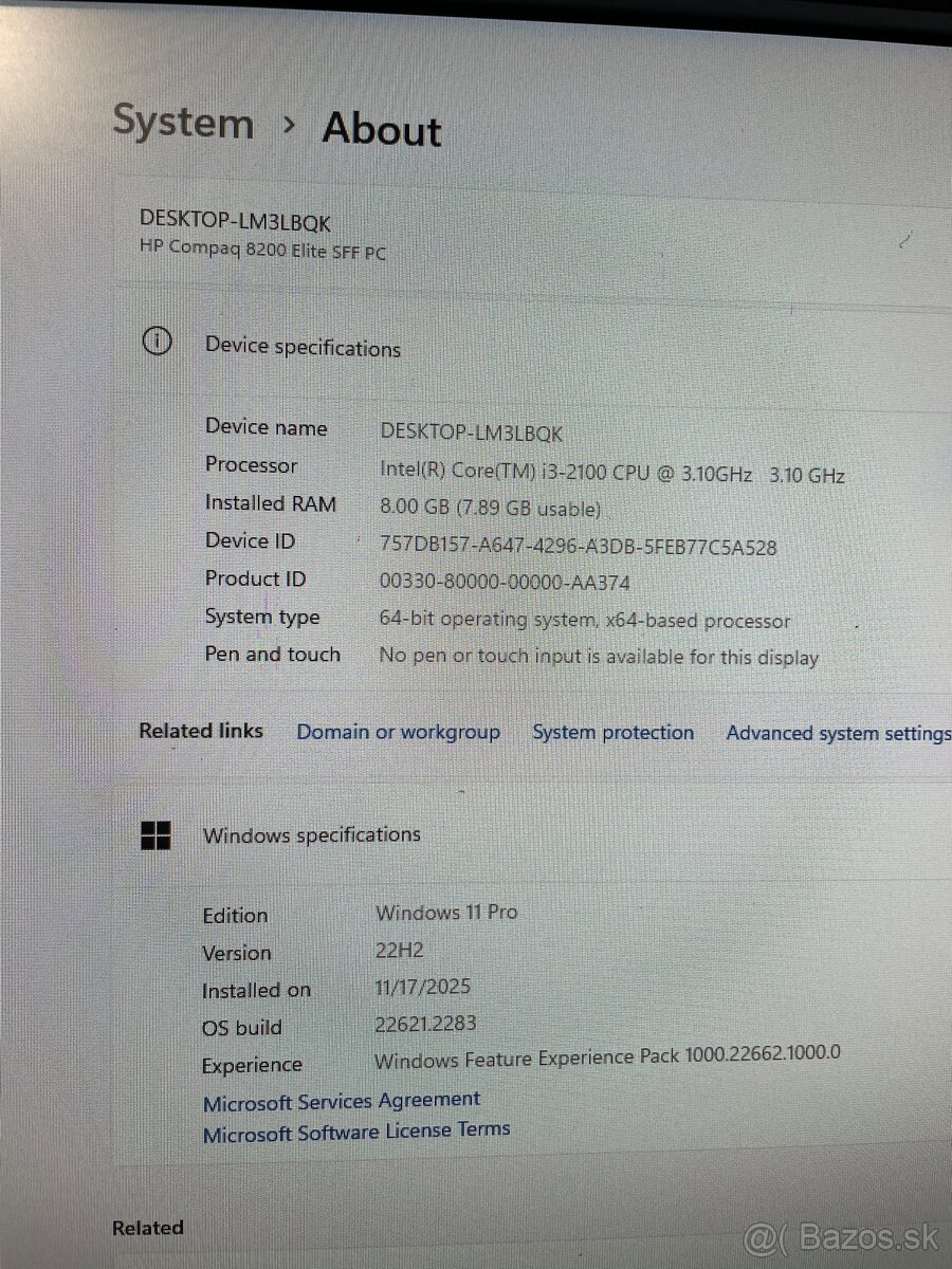 Počítač HP Compaq 8200 SFF - 4