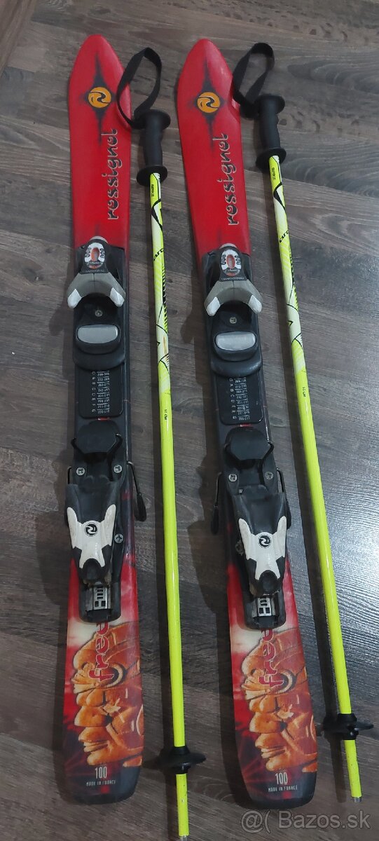 Detské lyže, lyžiarky, paličky, prilba - 4