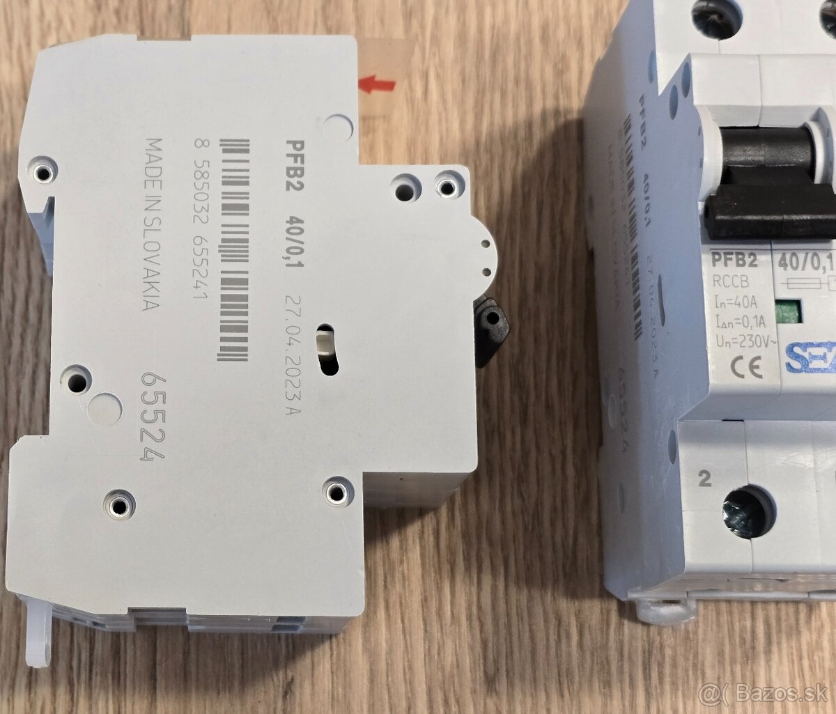 Prúdový chránič 2 mod 40A, 100 mA, TYP A : PFB2 (SEZ) 3ks - 4