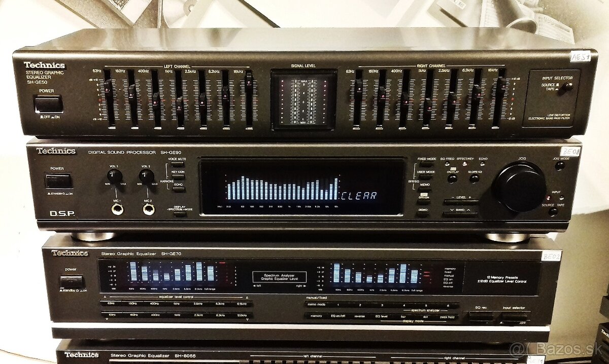 SERIA = 5x graficky Equalizer TECHNICS, antracit, Japan= Eq6 - 4
