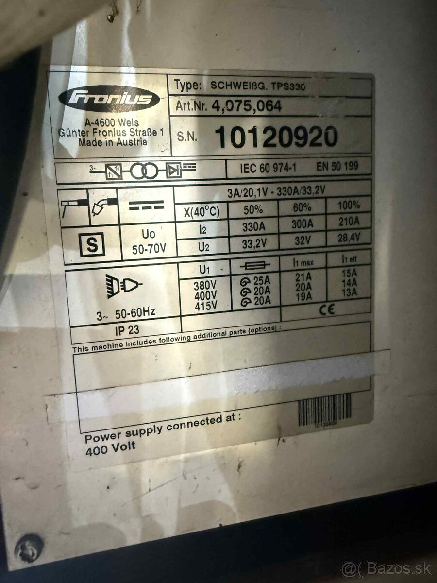 Fronius TPS 330 TransPuls Synergic – zváračka - 4