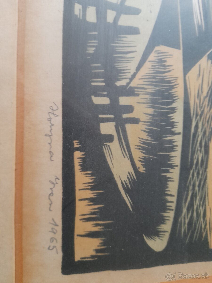 OBRAZY akad.mmaliarov. Lukeš a Horyna linoryt - 4