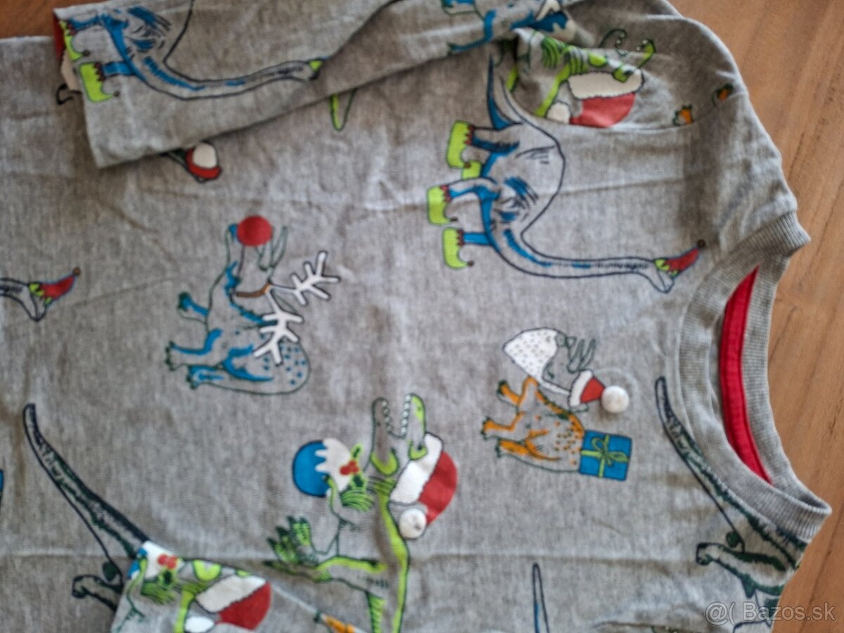 Šedé tričko s dinami 98 - 4