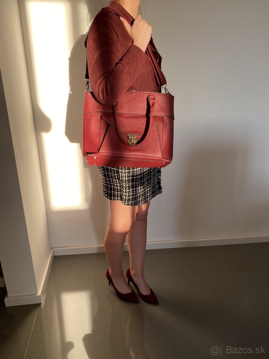 kabelka burgundy - 4