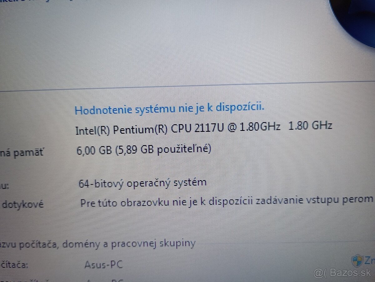predám notebook ASUS X550C , WINDOWS 7 - 4