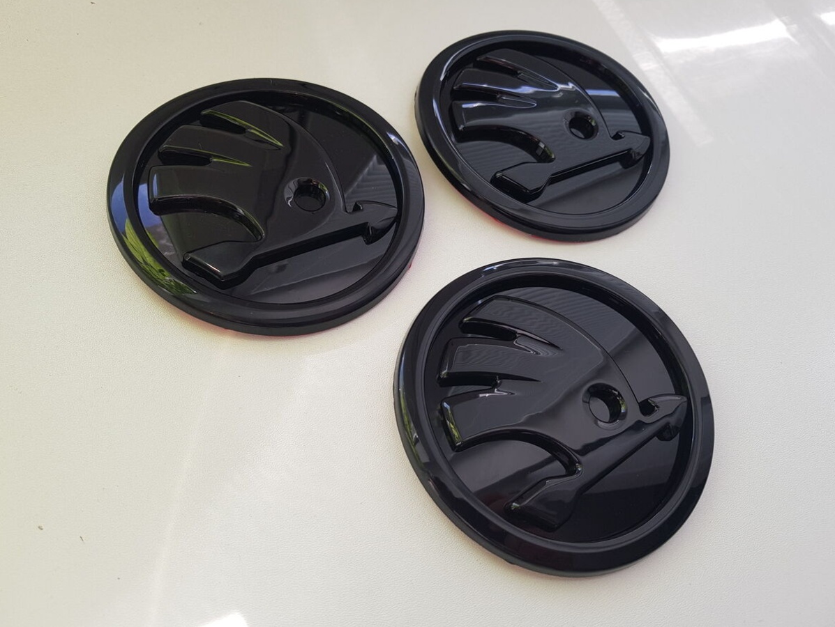 Skoda čierny znak čierne loga emblemy - 4