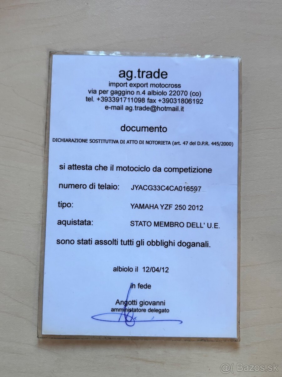 Yamaha yzf250