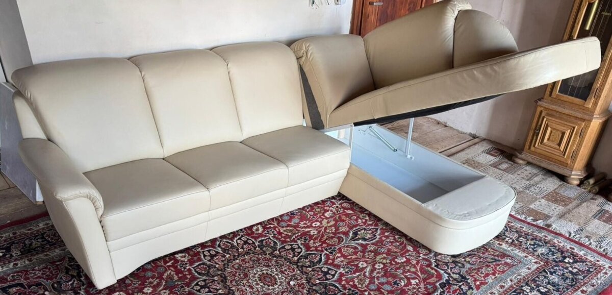 Kožená rohová sedačka, 5249 - 4