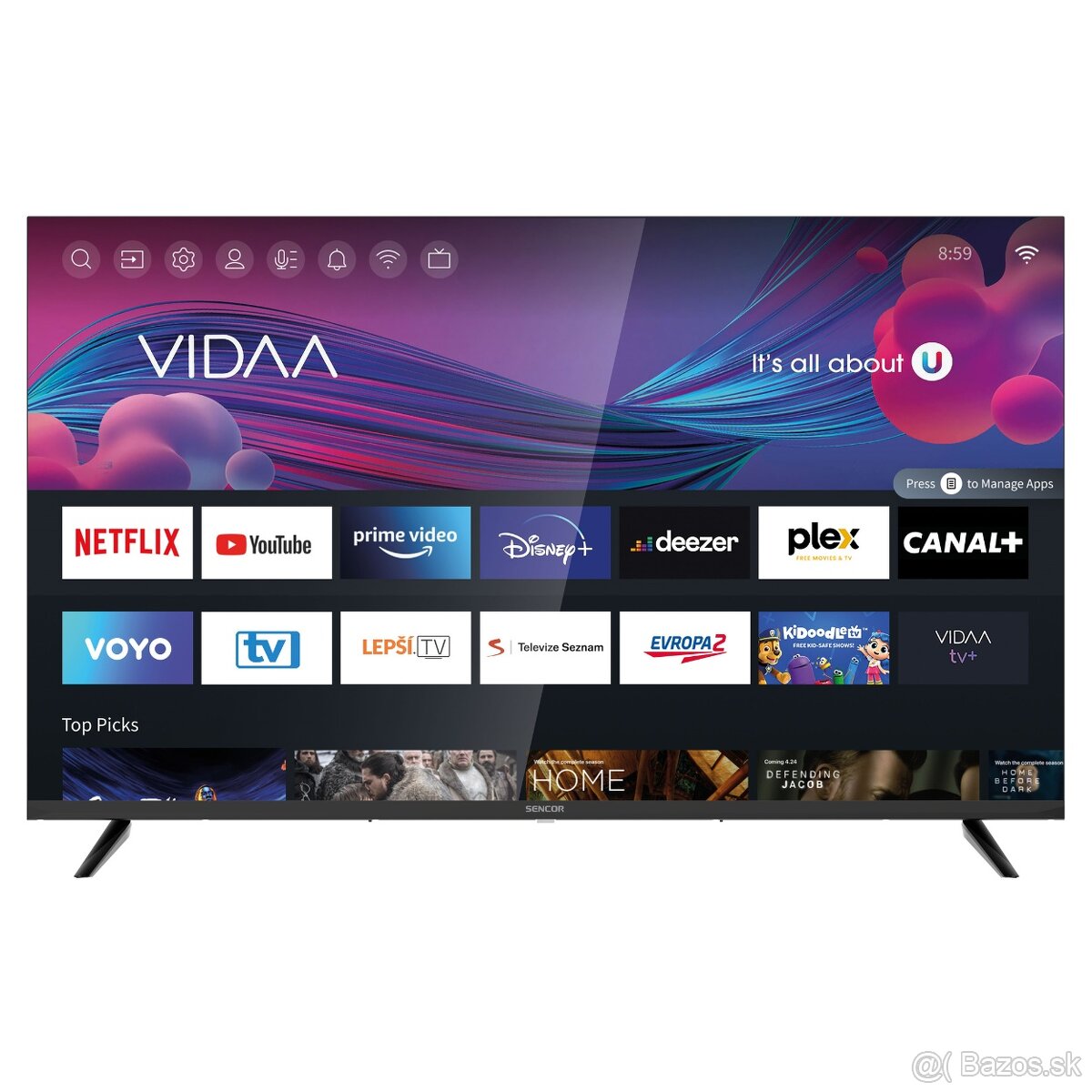 Predám LED TV SENCOR 109cm,4K UHD - 4