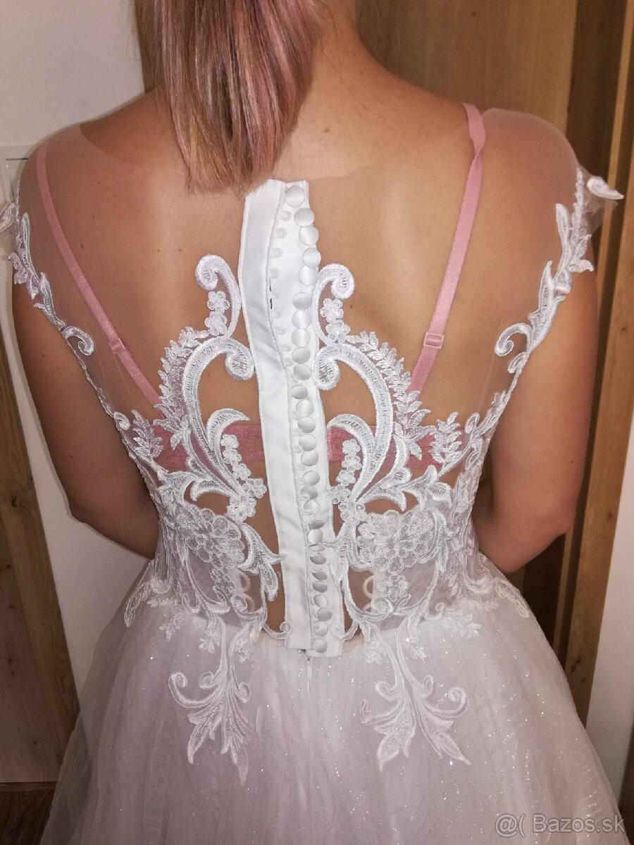 Svadobné šaty veľ 48. - 4