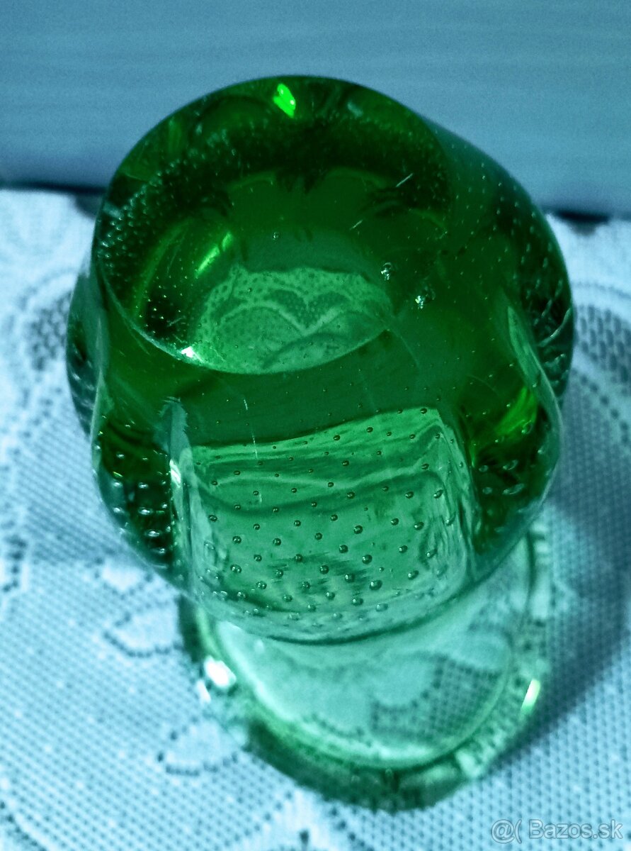 Hutné sklo - váza, misa , popolník - 4