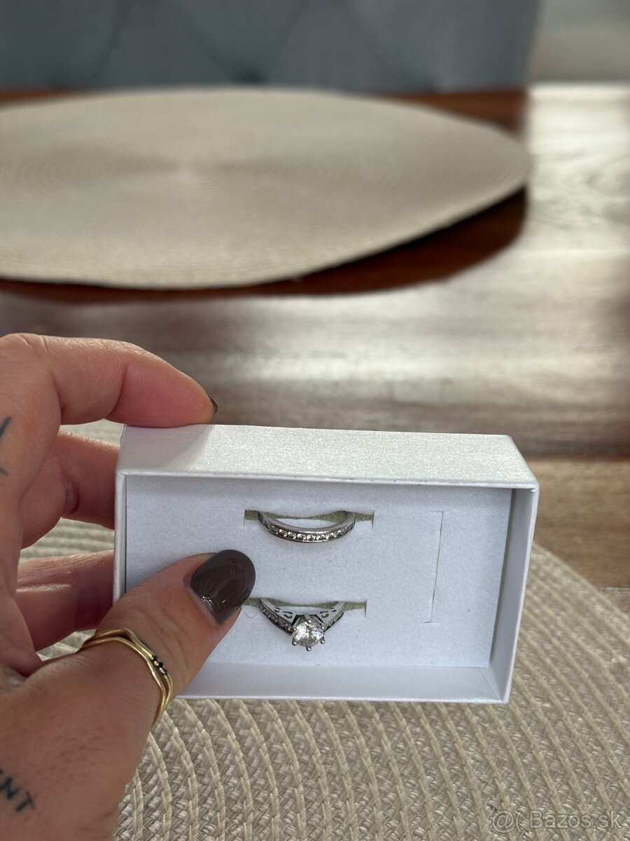 Prstene biele zlato veľ.49 - 4