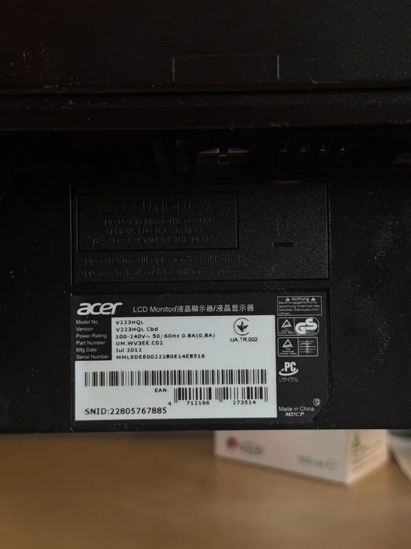 Acer V223HQL - 4