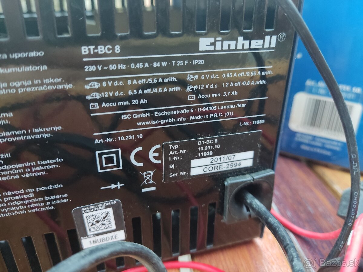 Predám nabíjačku EINHELL BT-BC 8 - 4