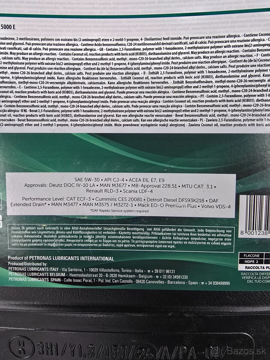Olej Petronas Urania 5000E 5w30 20l.balenie - 4