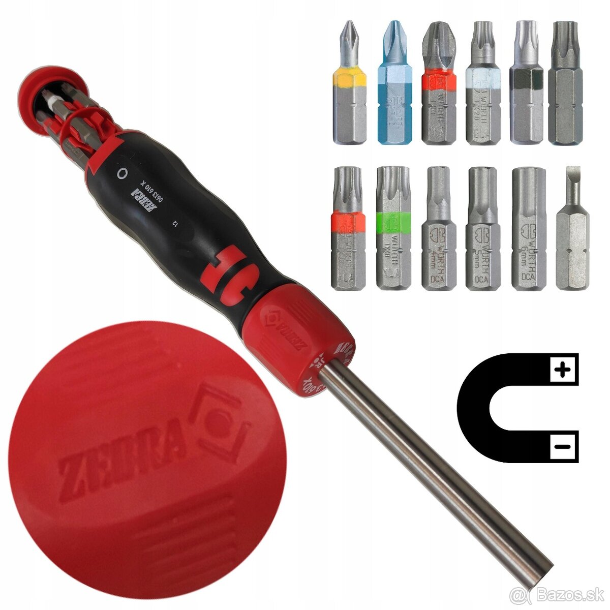 Multifunkčný skrutkovač s ráčnou WÜRTH Zebra - 4