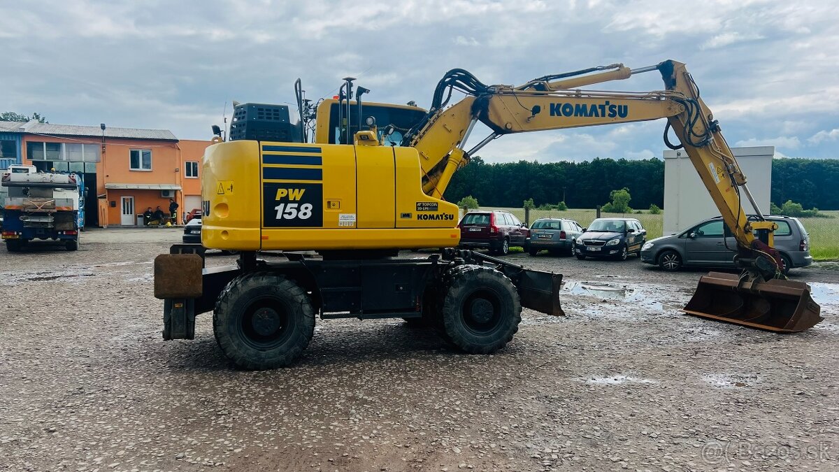 Kolové rýpadlo Komastu PW 158 - 2631 mth TOP STAV - 4