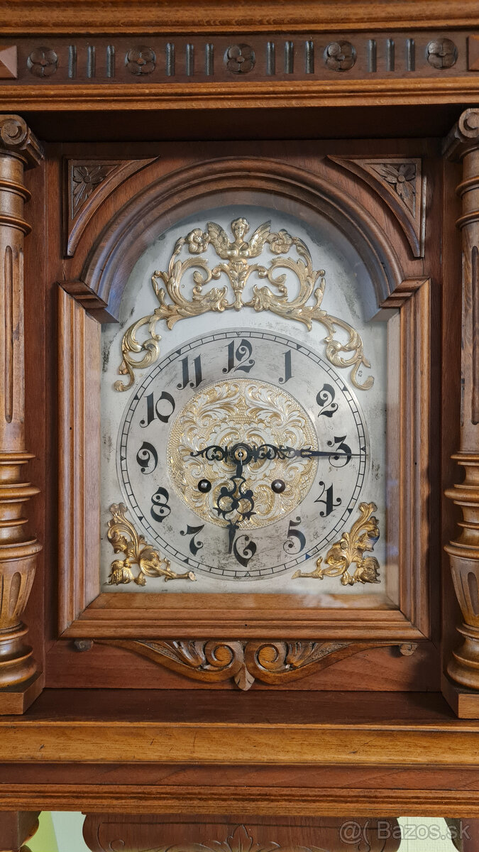secesné nástenné historické hodiny - 4