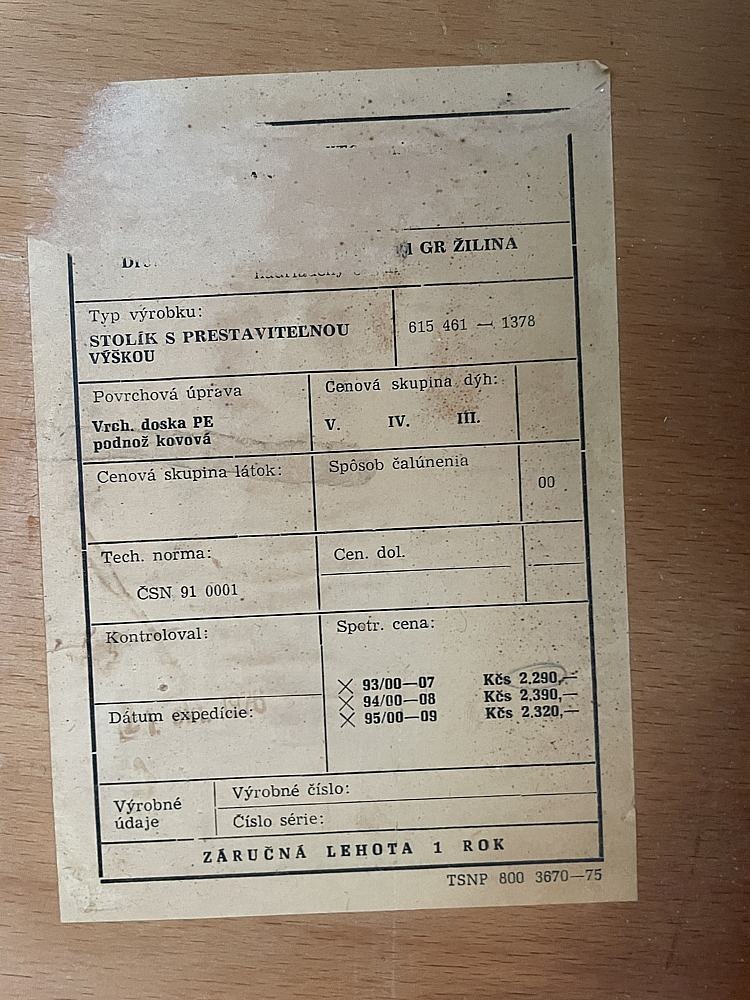 Retro konferenčný stolík - stôl - 4