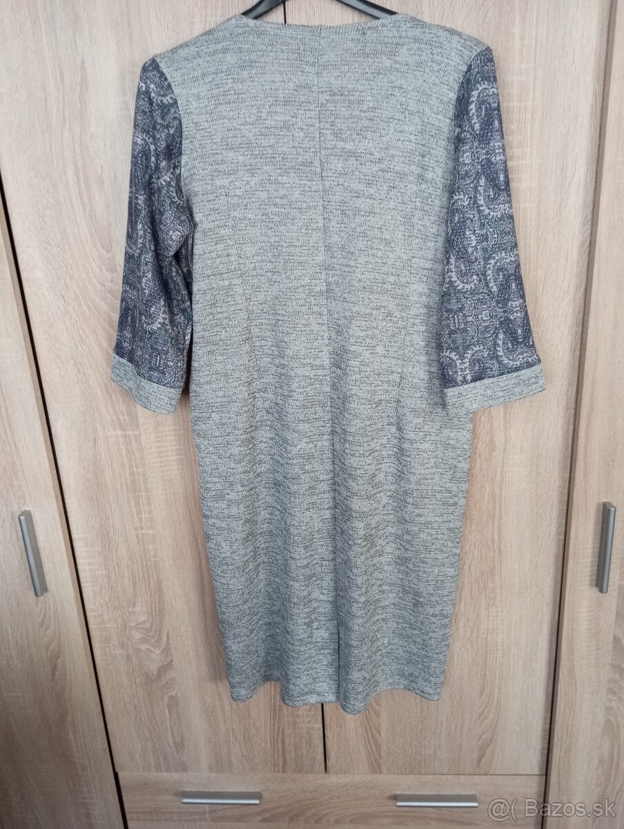 Svetrikove elegantné šaty XL s dlhým rukávom s bolerkom Xl - 4