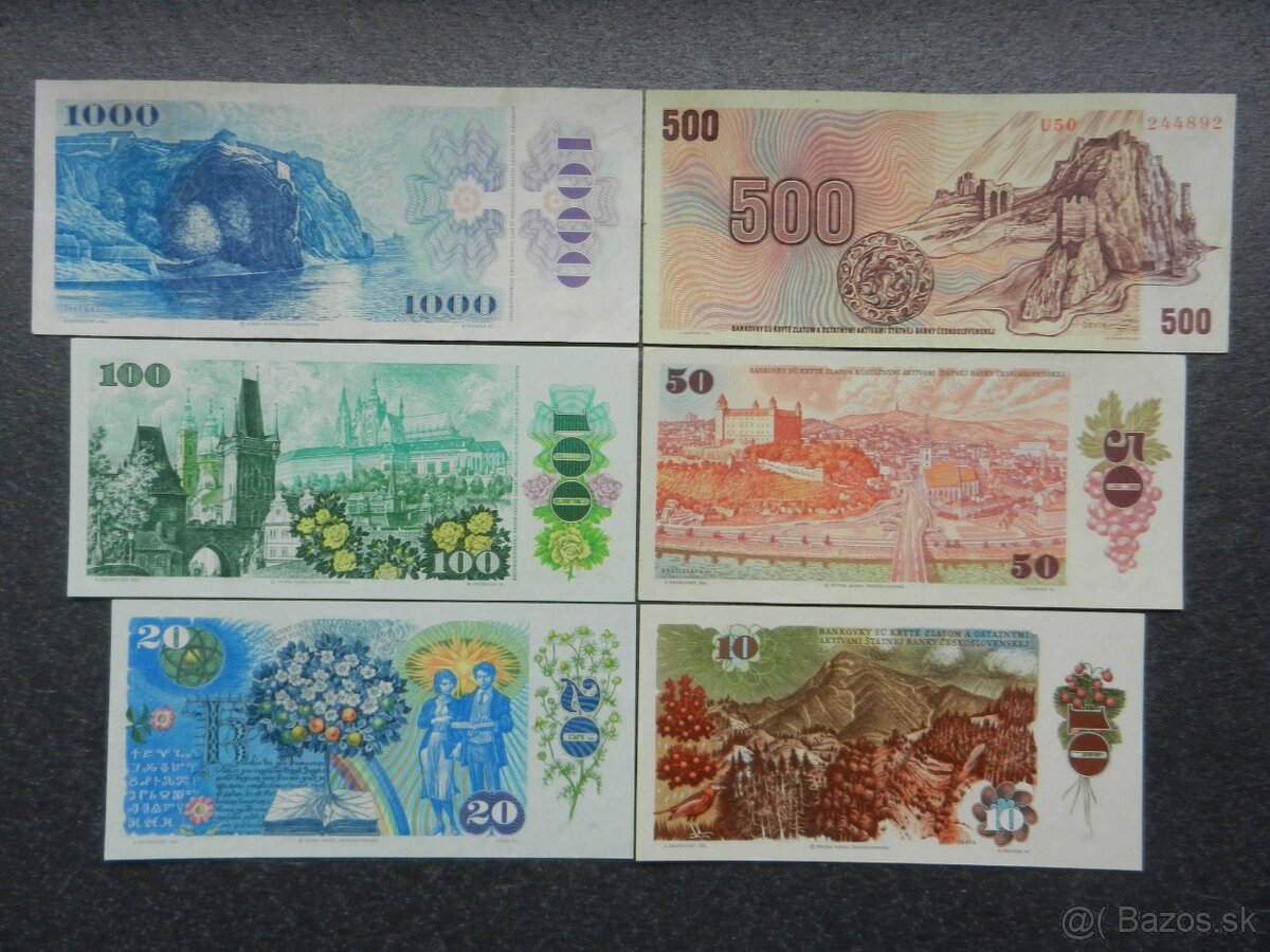 Československé UNC bankovky a iné - 4