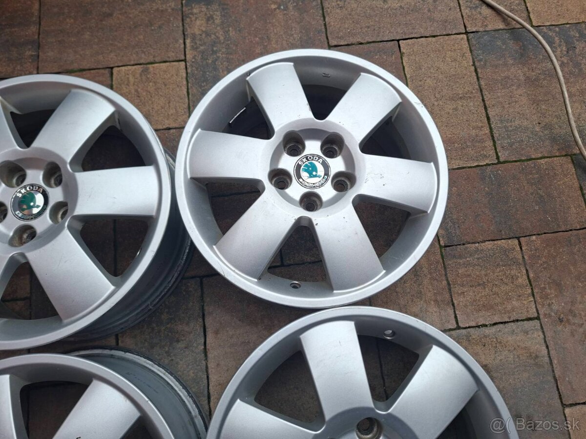 Orig. hliníkové disky Škoda R15, 5x100 - 4