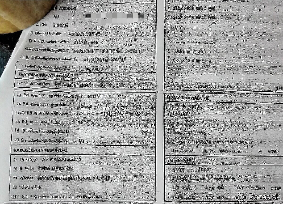 Nissan Qashqai 2.0 2013 predám MOTOR MR20, DVERE, NÁRAZNÍK, - 4