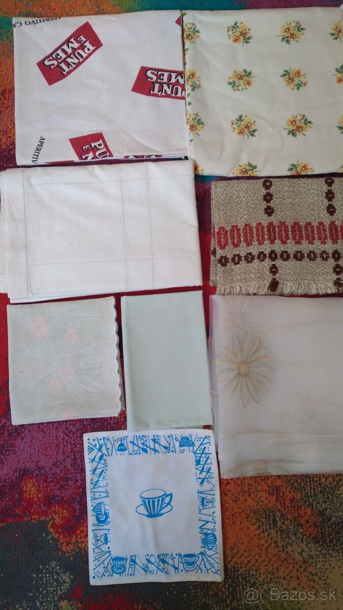Predám obrusy,uteráky, utierky,látky, návlek na vankúš - 4