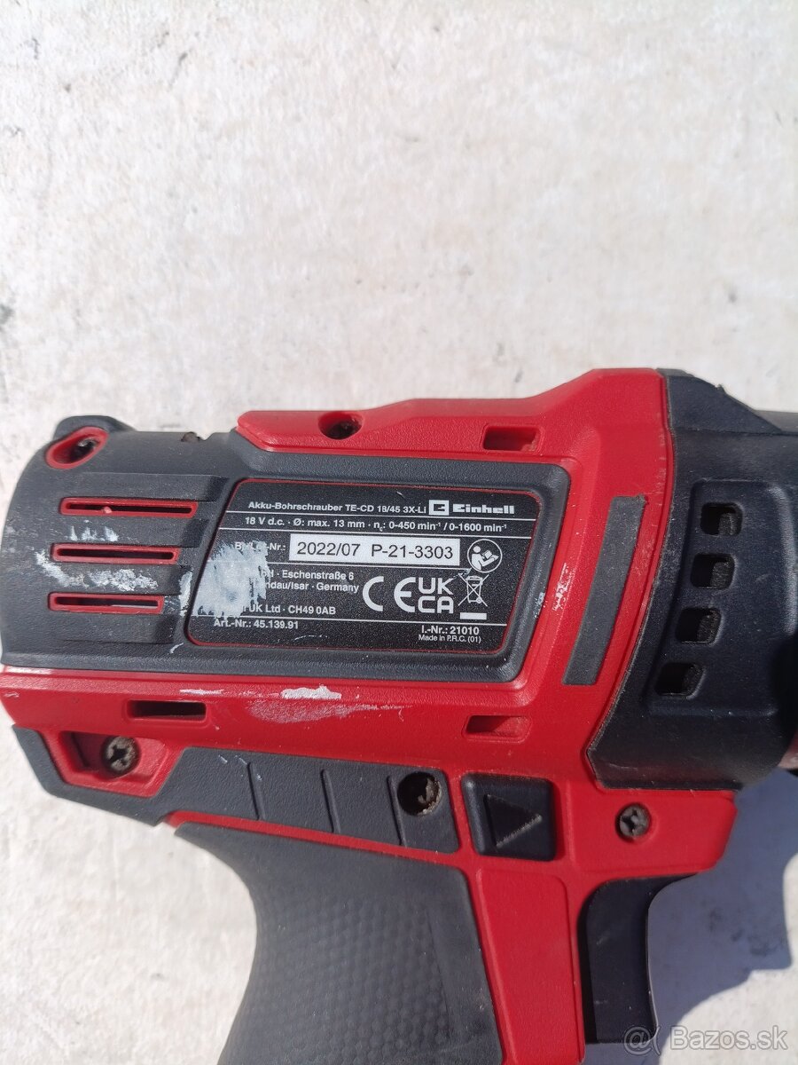 Einhell akumulátorový vŕtací skrutkovač 18/45 - 4