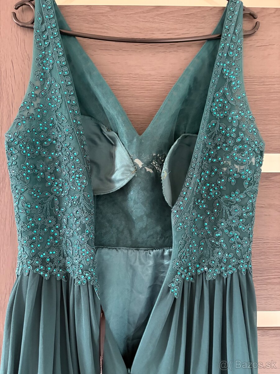 Zelené spoločenské šaty 40/L - 4