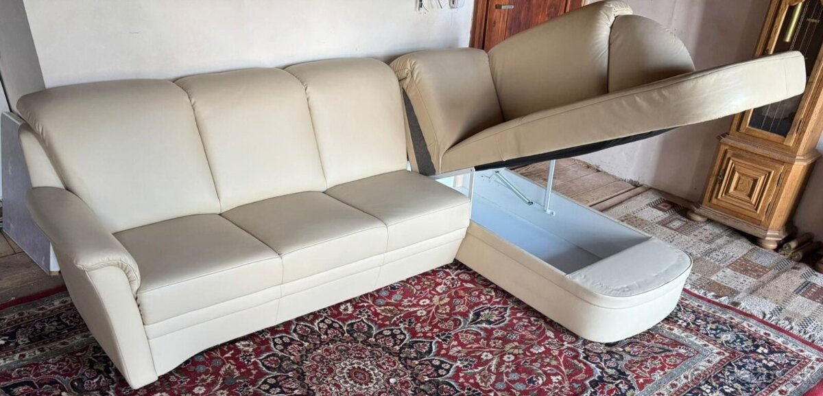 Kožená rohová sedačka, 5249 - 4