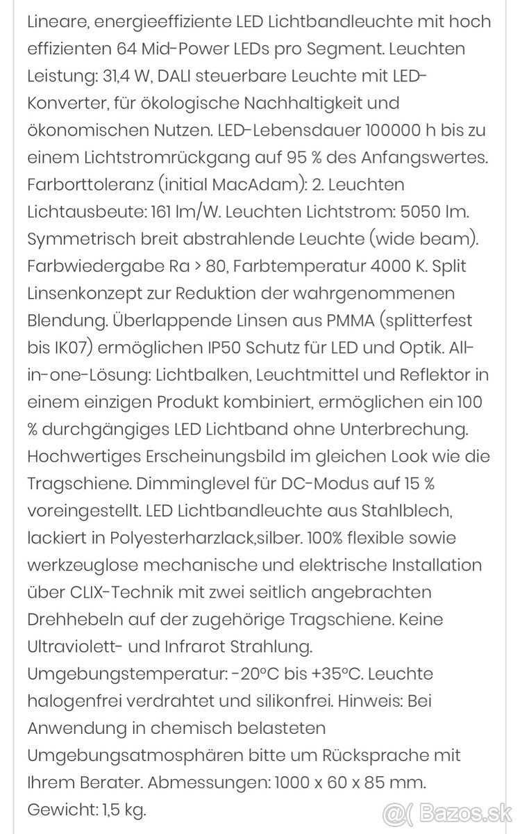 Lineárne LED svietidlo - 6kusov - 4