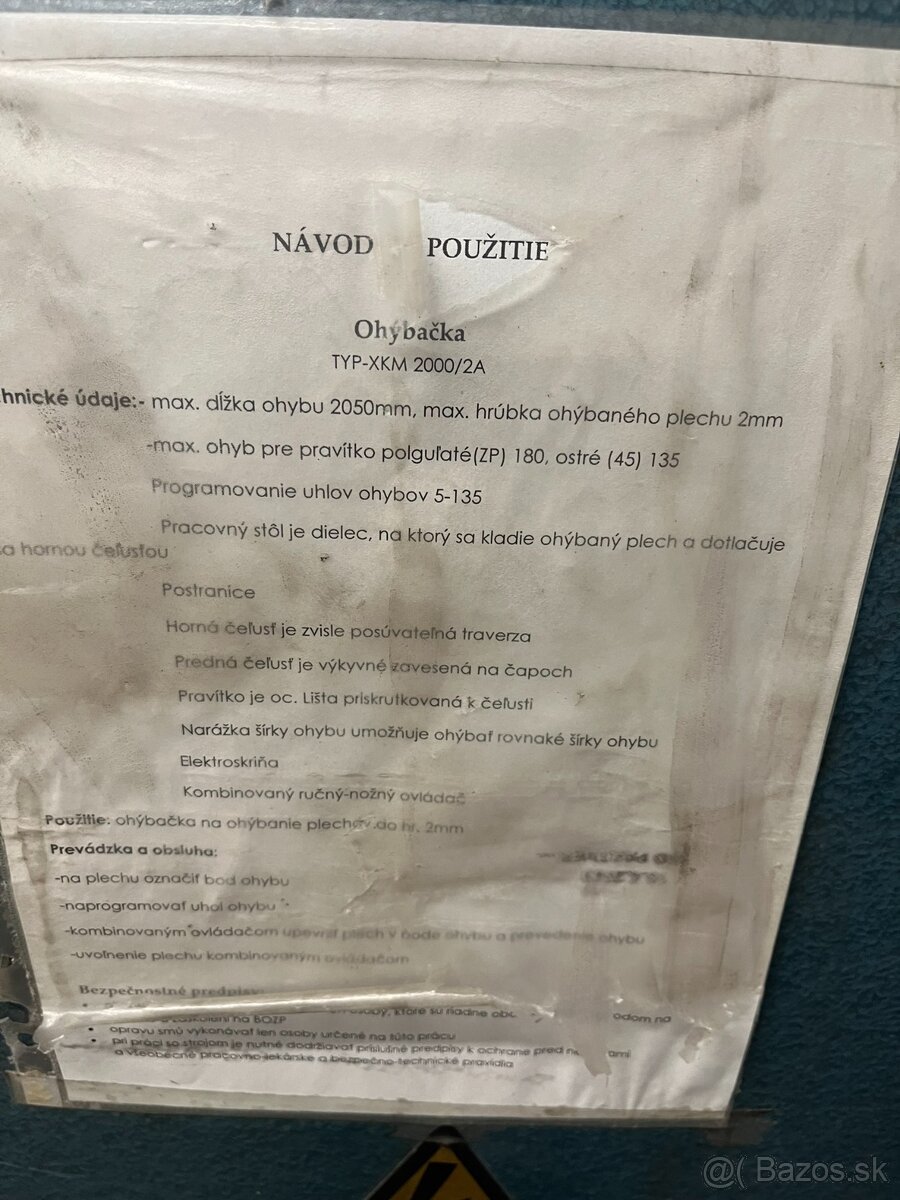 hydraulická ohýbačka plechu TYP-XKM/2A - 4