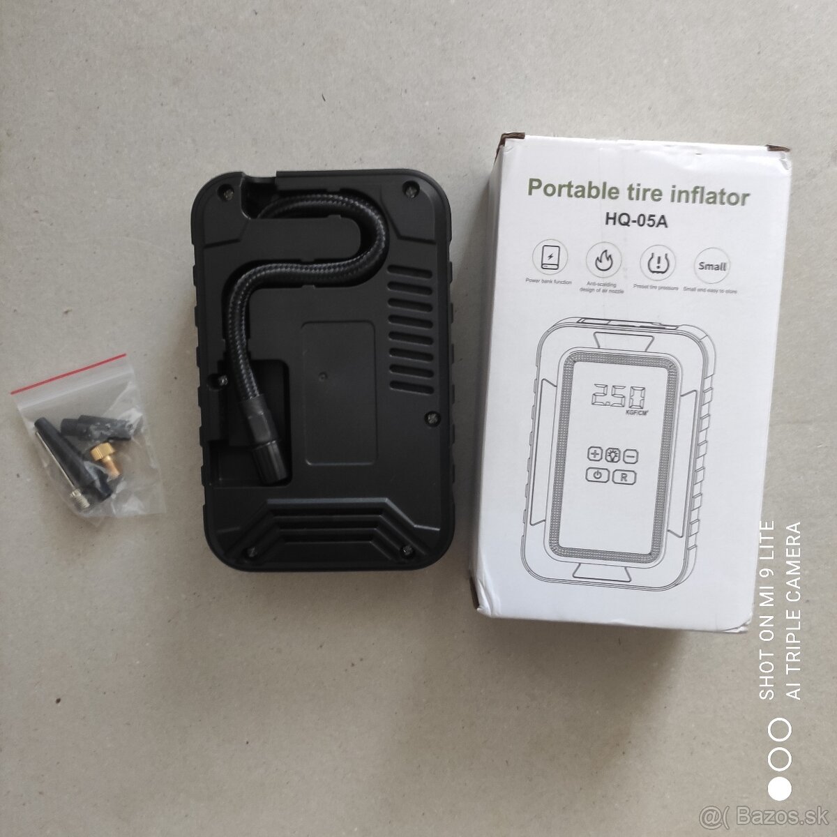 Predám novú akumulátorovú vzduchovú pumpu na pneumatiky - 4