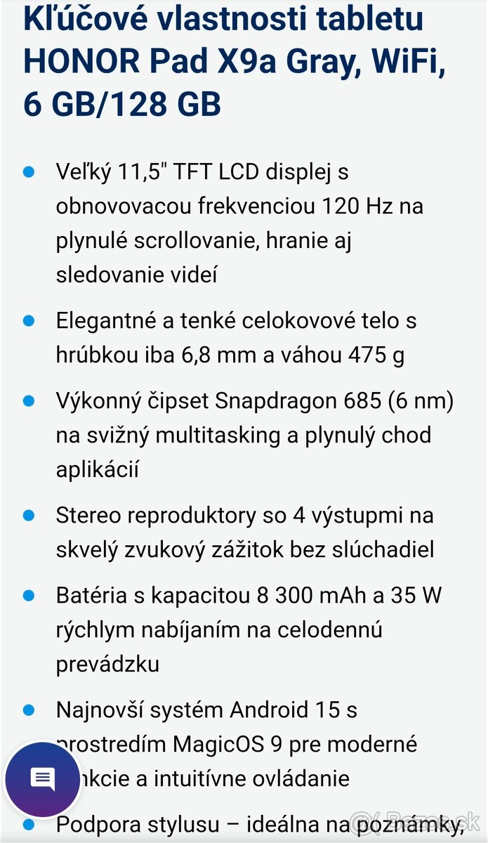 Predám úplne nový tablet s klávesnicou HONOR Pad X9a - 4