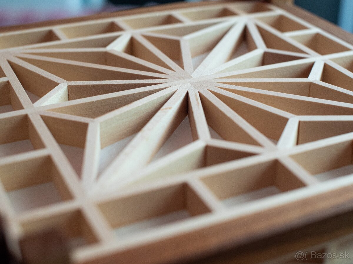 Handmade Kumiko lampa – ručne vyrobená lampa - 4