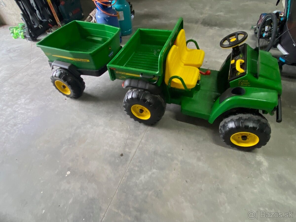 Elektrické autíčko - traktor s návesom John Deere - 4