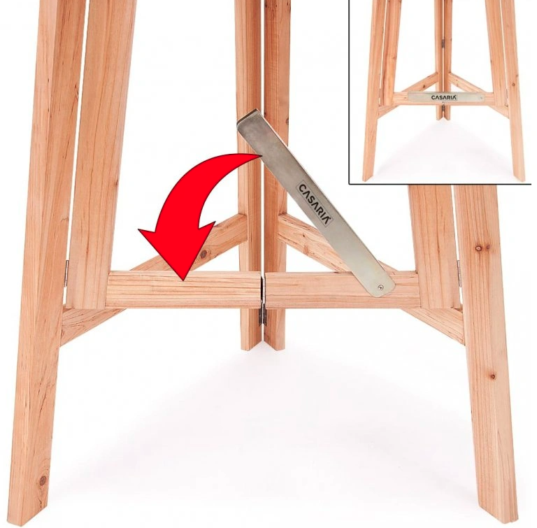 Drevený barový skladací stôl Ø 78 cm - 4