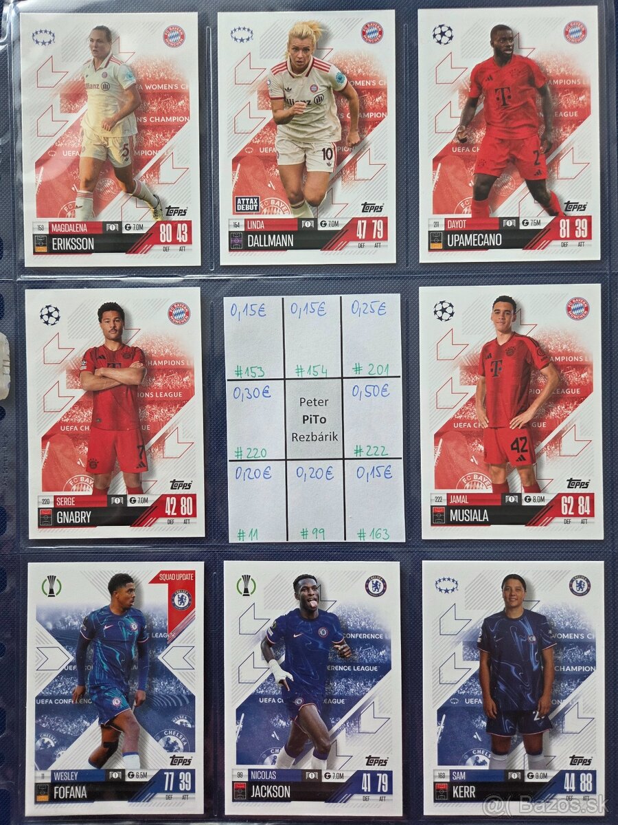 Fotbalove karticky TOPPS, Panini, cast 2/2 - 4