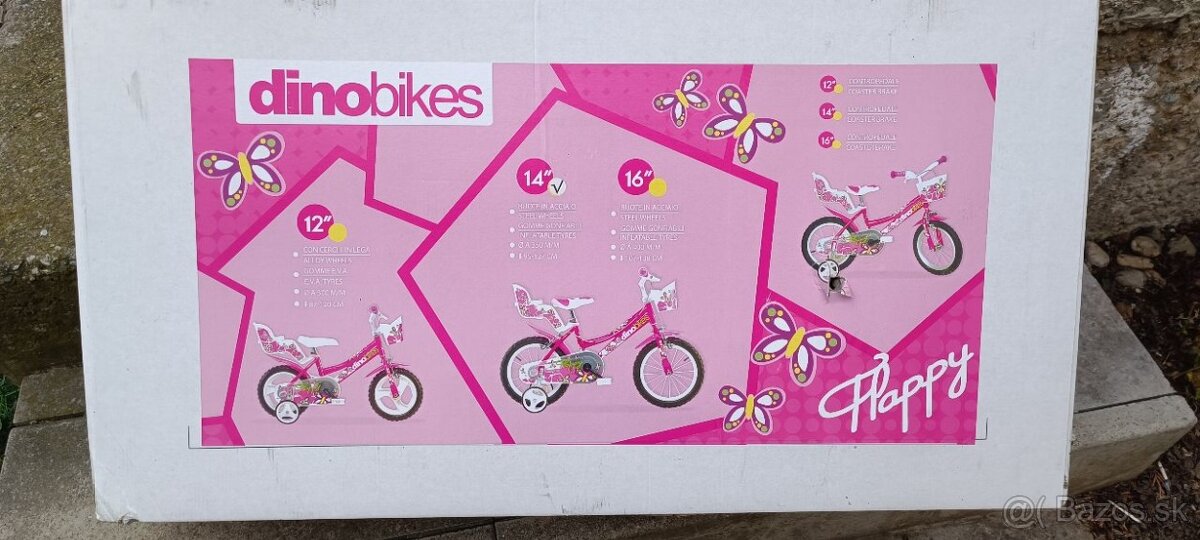 Detský dievčenský bicykel Dinobikes 14" - 4