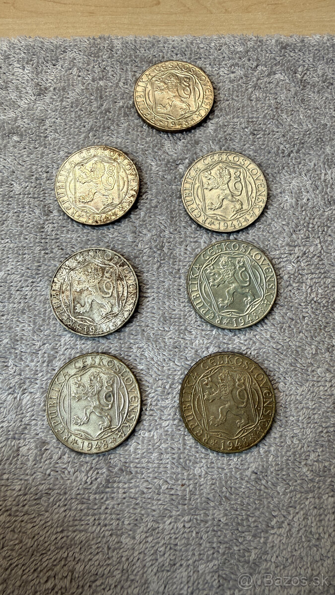 Stříbrná mince Československo – 100 Kčs 1948 (Univerzita Kar - 4