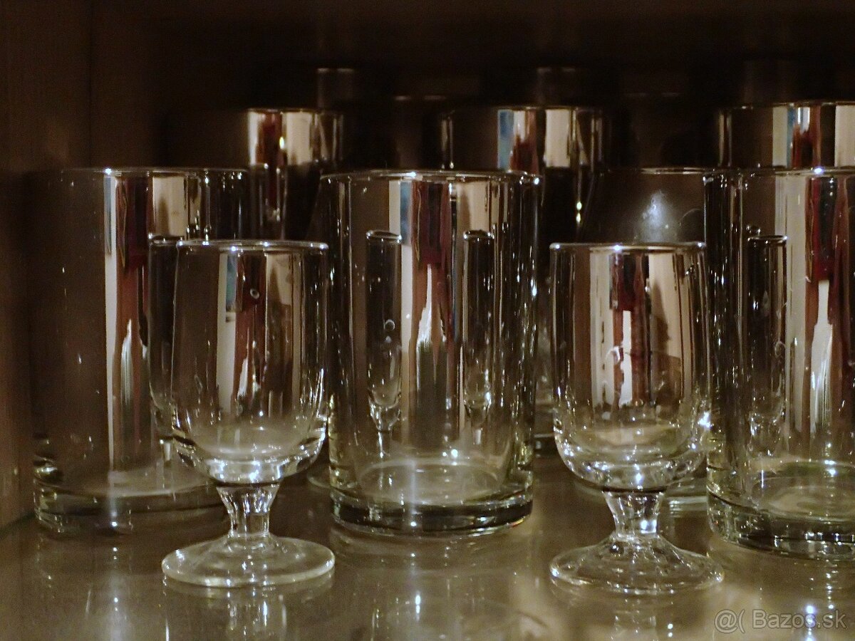 Dýmové sklo sada pohárov 34ks - 4