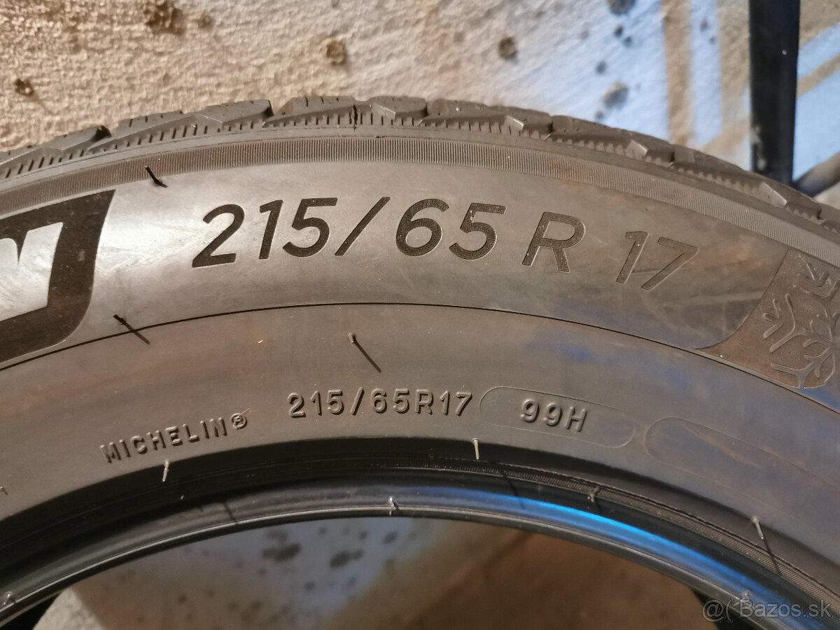 215/65 R17 - zimné pneu Michelin (2 ks) 6,6 mm - 4