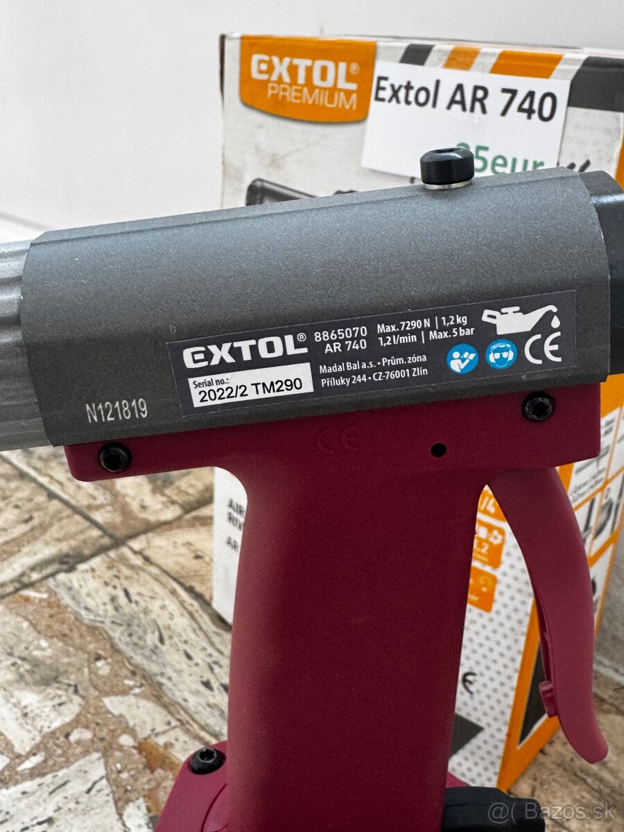 Predám pneumatickú nitovačku Extol Premium AR 740 - 4