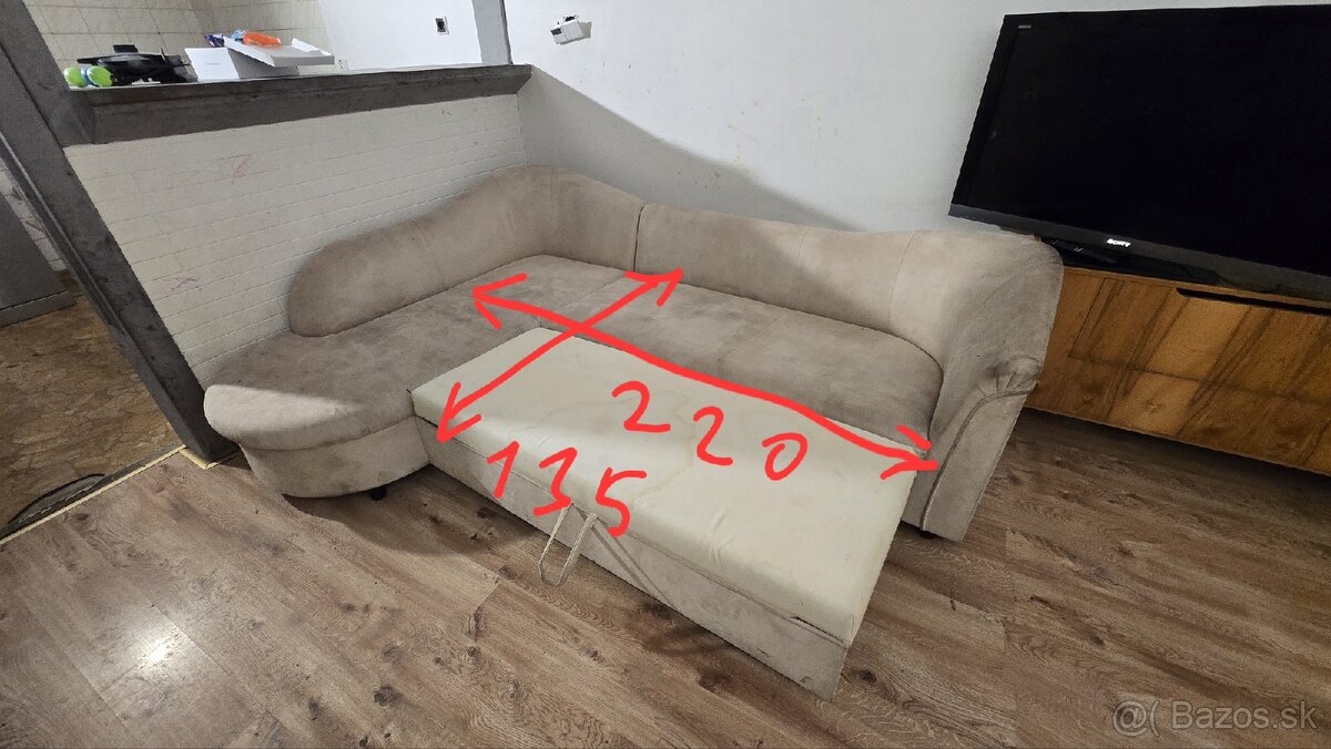 Rozťahovací rohový gauč - 4