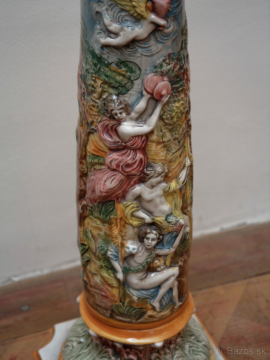 Porcelánový stĺp / podstavec, Capodimonte, Taliansko - 4