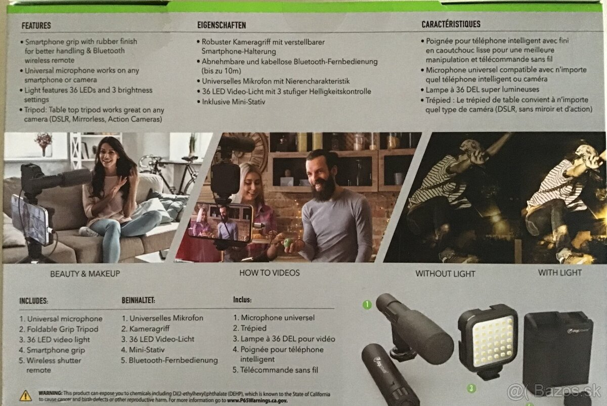 Vlogovacia súprava pre mobilné telefóny - NOVÝ, TOP STAV - 4