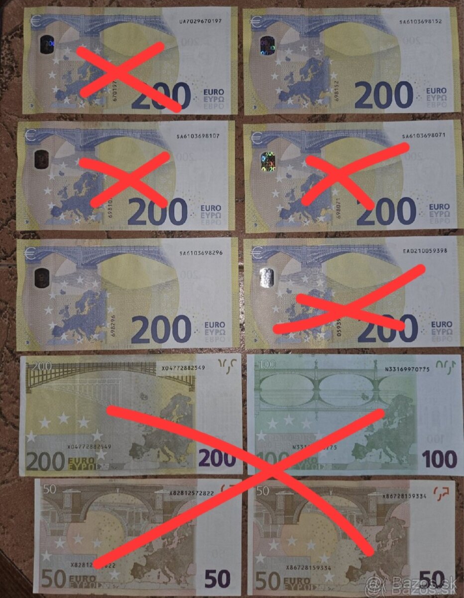 Predám 500 a 200 eurové bankovky - 4