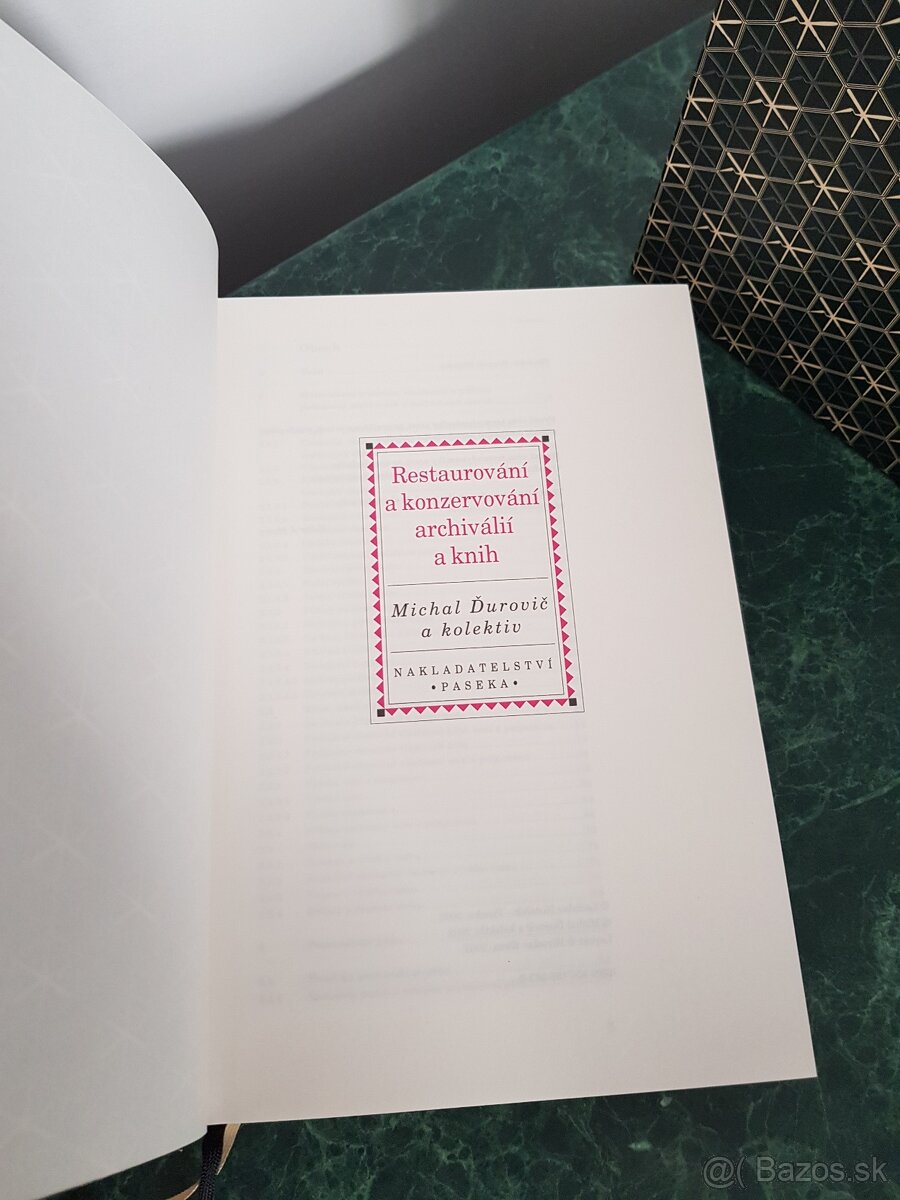 Restaurování a konzervování archiválií a knih - 4