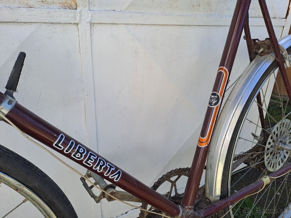 Predám retro bycikel liberta . Farba bordó. Je viacprevodový - 4